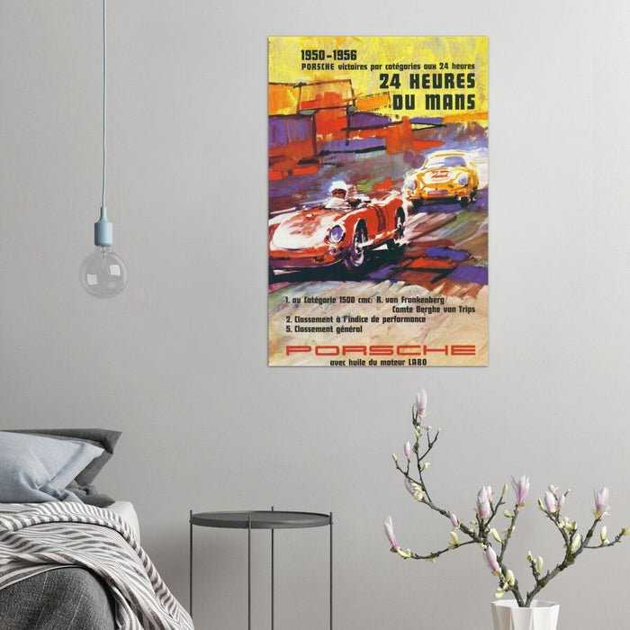 24 Heures Le Mans 1950-1956 - Vintage Auto Racing Poster