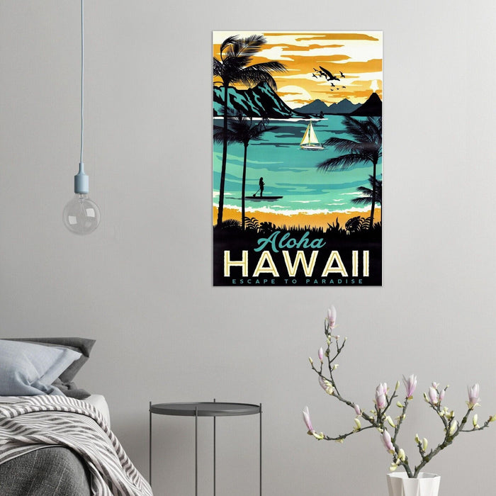 Hawaii Aloha - Vintage Travel Poster