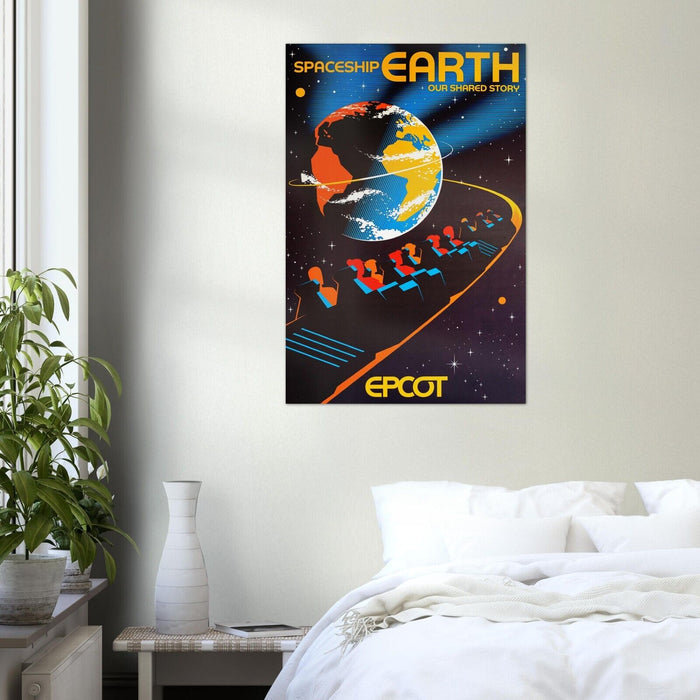Disney Epcot Center Attraction Poster - Spaceship Earth - Disney World D23