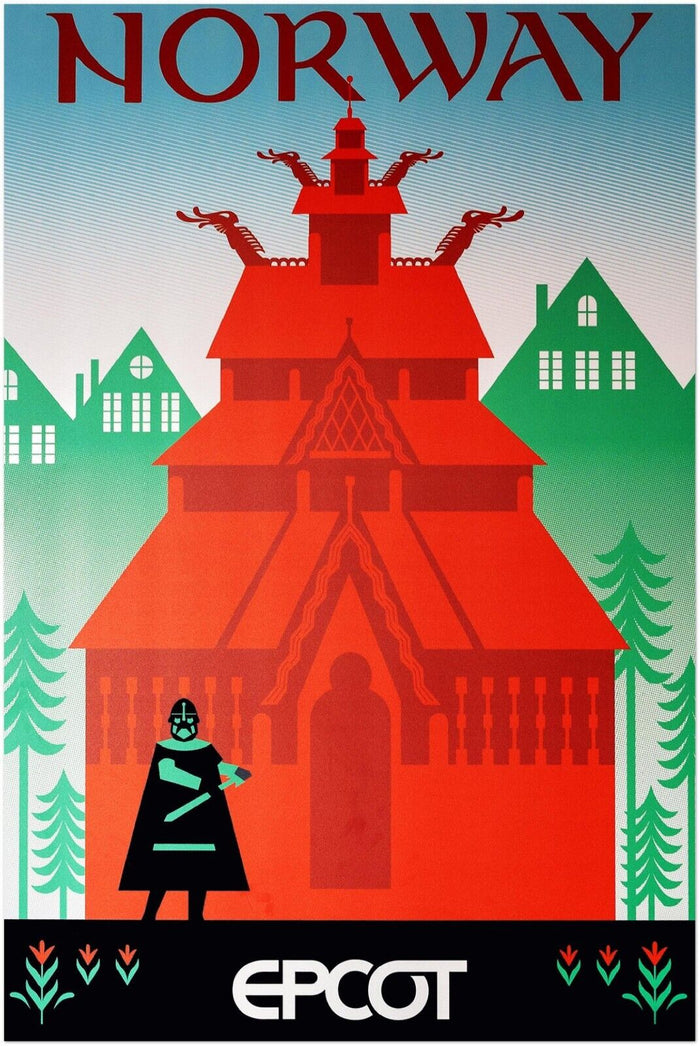 Disney Epcot Center Attraction Poster - Norway - Disney World D23