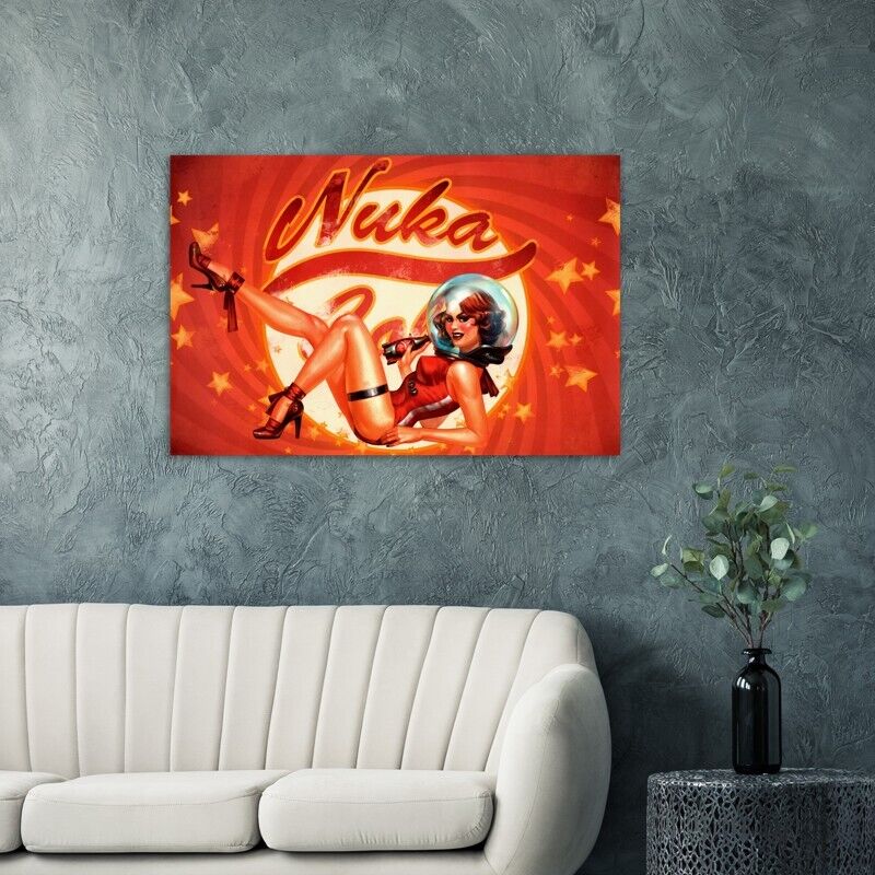 Fallout Poster Nuka Cola Cosmic Girl Pin Up Video Game Poster Gaming Fallout