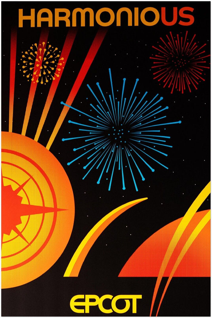 Disney Epcot Center Attraction Poster - Harmonious - Disney World D23