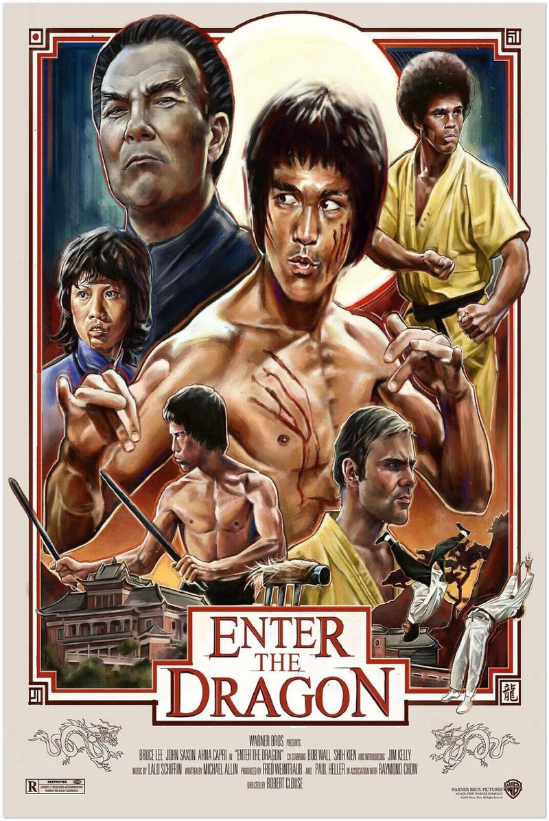 Enter the Dragon - Bruce Lee Movie Poster - Alternate Version