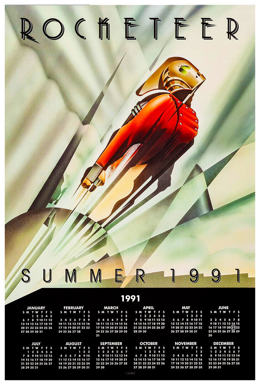 The Rocketeer - Disney - Movie Poster - 1991 - Calendar