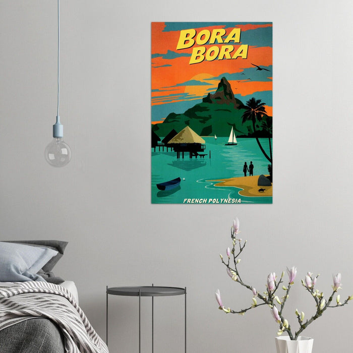 Bora Bora - French Polynesia - Vintage Travel Poster