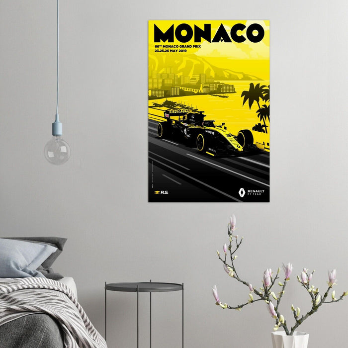 Monaco Grand Prix 2019 - Vintage Racing Travel Poster - Auto Posters