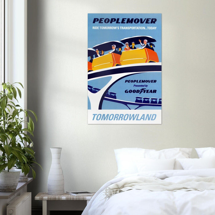 Disney Attraction Poster -  Peoplemover - Walt Disney World Vintage Poster