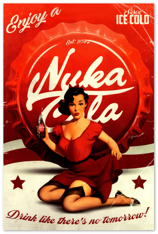 Fallout Poster Enjoy A Nuka Cola Pin Up Video Game Poster Gaming Fallout