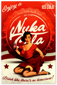 Fallout Poster Enjoy A Nuka Cola Pin Up Video Game Poster Gaming Fallout