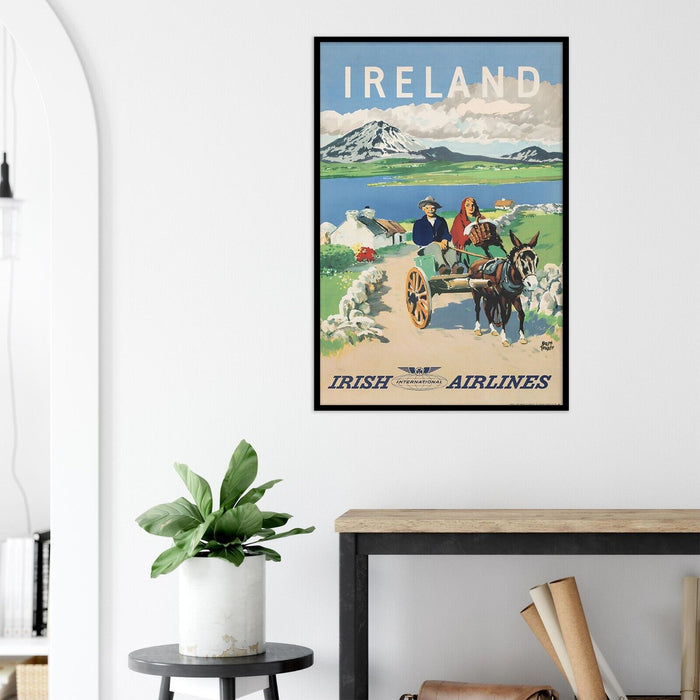 Irish Airlines - Ireland - 1960s - Vintage Airline Travel Poster