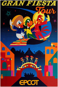 Disney Epcot Center Attraction Poster - Gran Fiesta Tour - Disney World D23