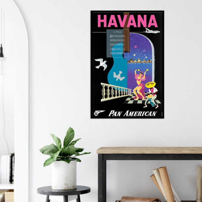 Pan American Airlines - Pan Am - Havana - Cuba - Vintage Travel Poster