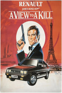 A View to a Kill - James Bond 007 Movie Poster - Roger Moore - Renault Ad