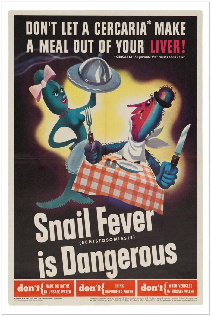 Snail Fever is Dangerous - World War 2 Poster - WW2 Vintage War Posters