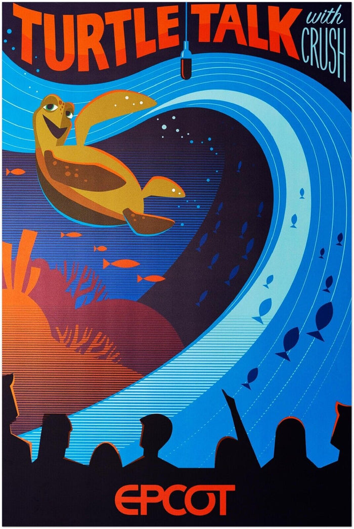 Disney Epcot Center Attraction Poster - Turtle Talk - Disney World D23