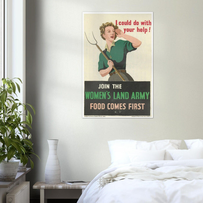 Women's Land Army - WW2 Vintage Poster - World War 2 poster