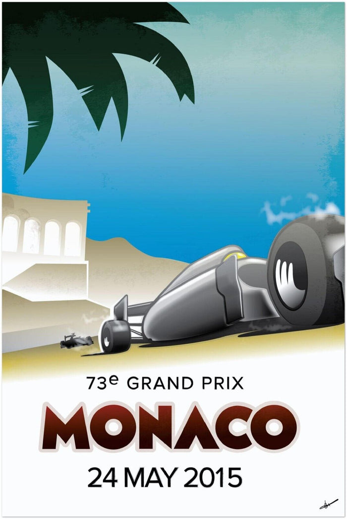 Monaco Grand Prix 2015 - Vintage Racing Travel Poster - Auto Posters