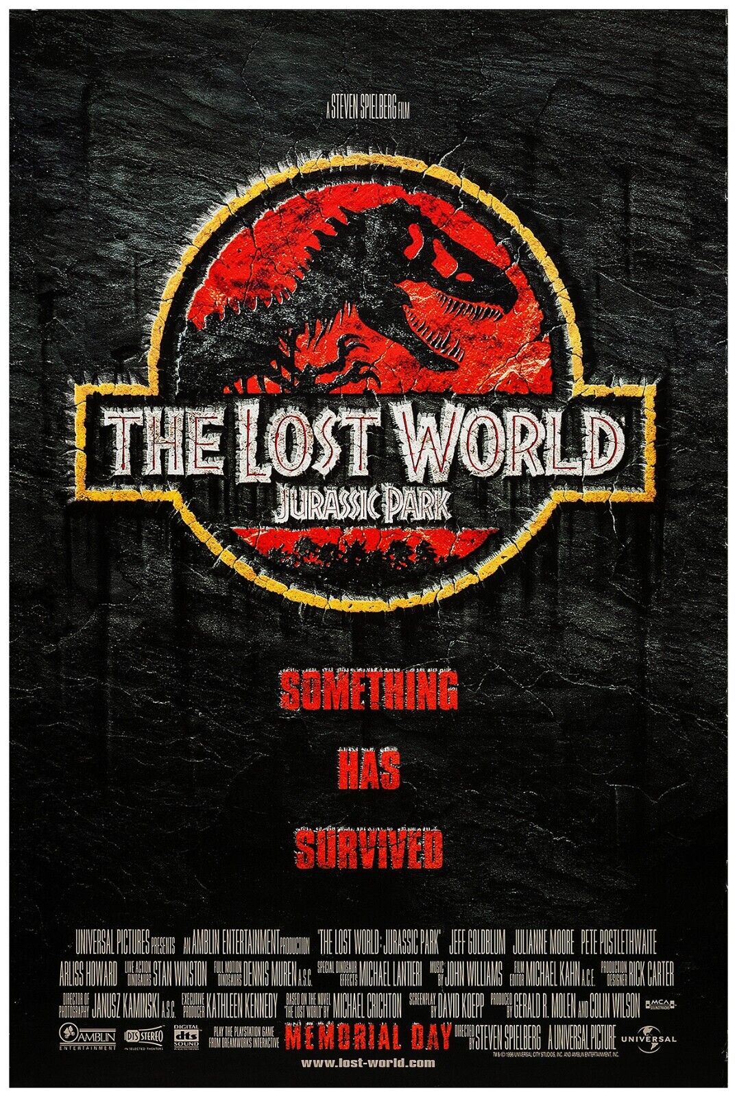 Jurassic Park - Lost World - 1997 - Movie Poster - US Release - Teaser #1