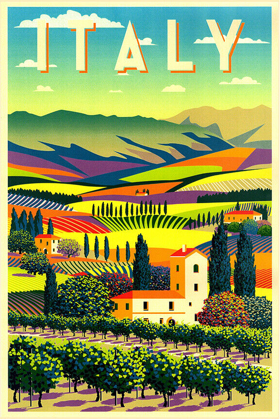 Italy  - Vintage Travel Poster