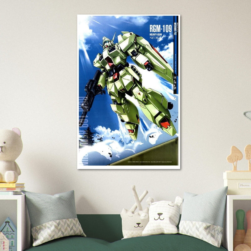 Heavy-Gun RGM-109 - Gundam Mechanical Poster - Japanese Anime Poster