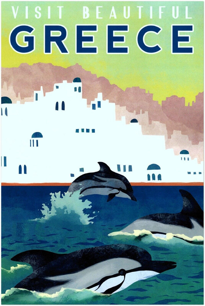 Visit Beautiful Greece - Vintage Travel Poster