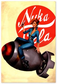 Fallout Poster Nuka Cola Bomb Girl Pin Up Video Game Poster Gaming