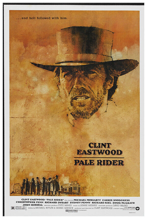 Pale Rider  - Clint Eastwood - Movie Poster - US Version #2