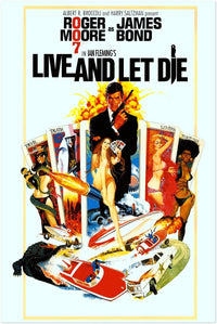 Live and Let Die- James Bond 007 Movie Poster - Roger Moore - US Version