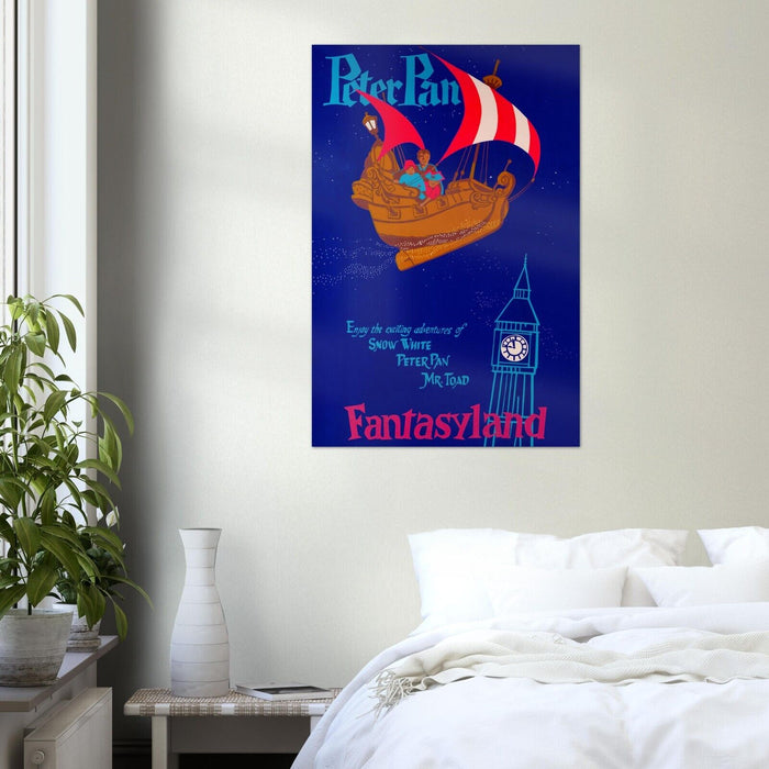 Peter Pan  - Disneyland Attraction Poster  - Disney Vintage