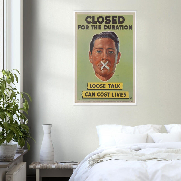 Closed For The Duration - World War 2 Poster - WW2 Vintage Poster