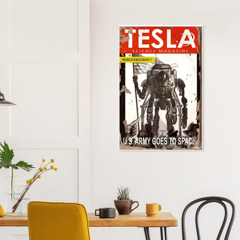 Tesla Science Journal - U.S. Army Goes to Space - Fallout 4 Poster