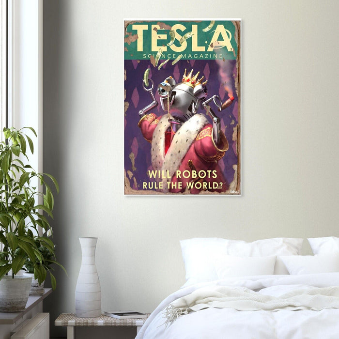 Tesla Science Journal - Will Robots Rule the World - Fallout 4 Poster