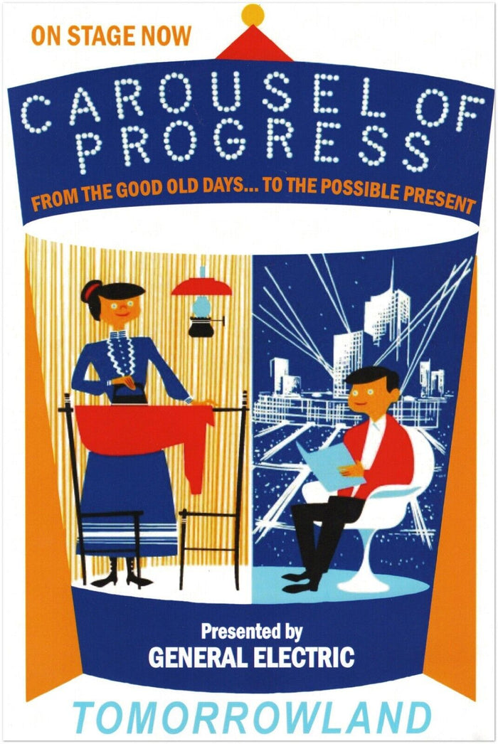 Disney Attraction Poster - Carousel of Progress - Disneyland Vintage Poster