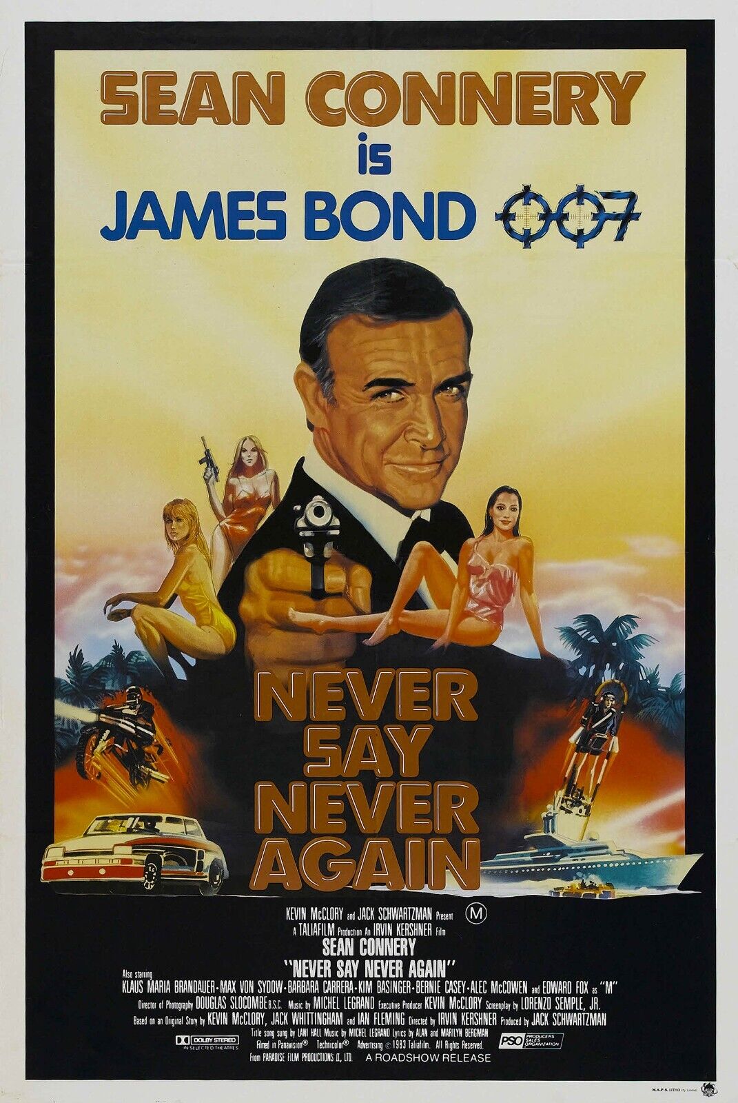 Never Say Never Again - James Bond 007 Movie Poster - Sean Connery - Version #2