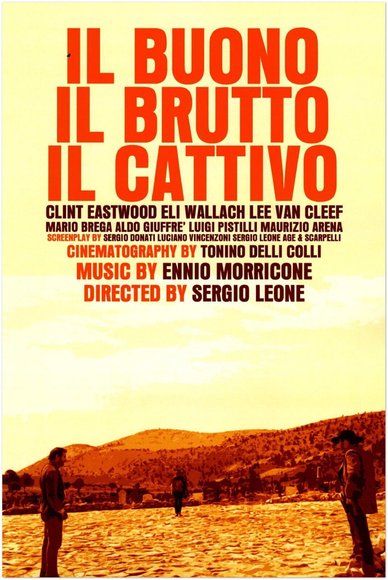 Clint Eastwood Poster The Good The Bad and The Ugly Movie Print, Italian Ver #2