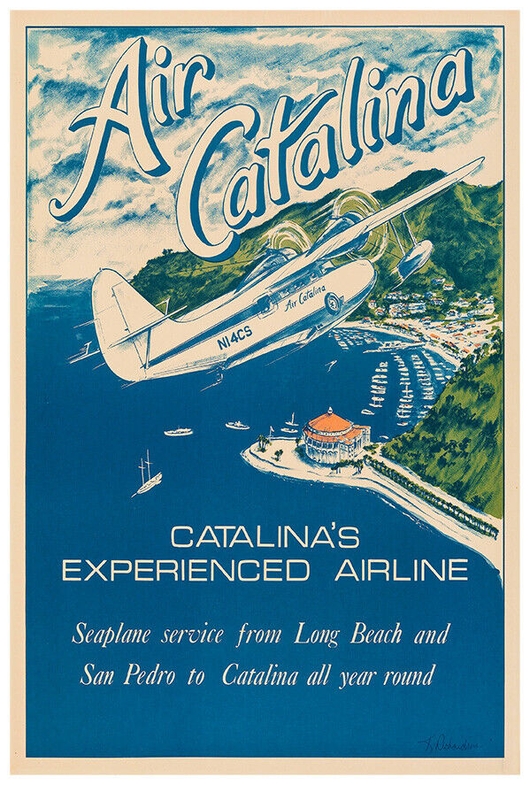 Air Catalina - 1973 - Vintage Airline Travel Poster