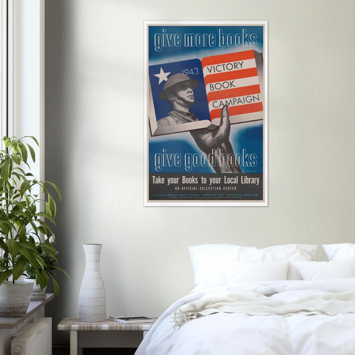 Give More Books - World War 2 Poster - WW2 Vintage Poster