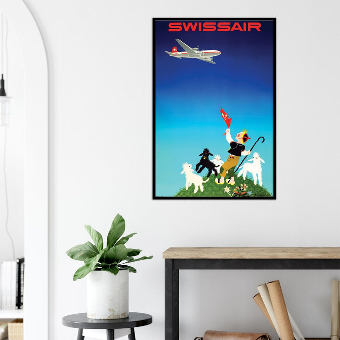 Swissair - Airline of Switzerland #2 - 1960s - Vintage Airline Travel Poster