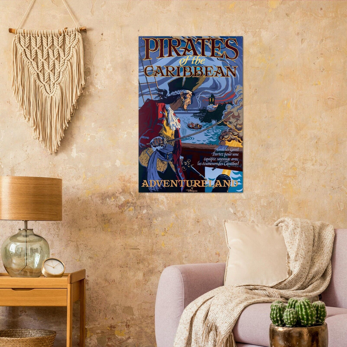 Disney Attraction Poster - Pirates of the Caribbean Disneyland Paris Vintage