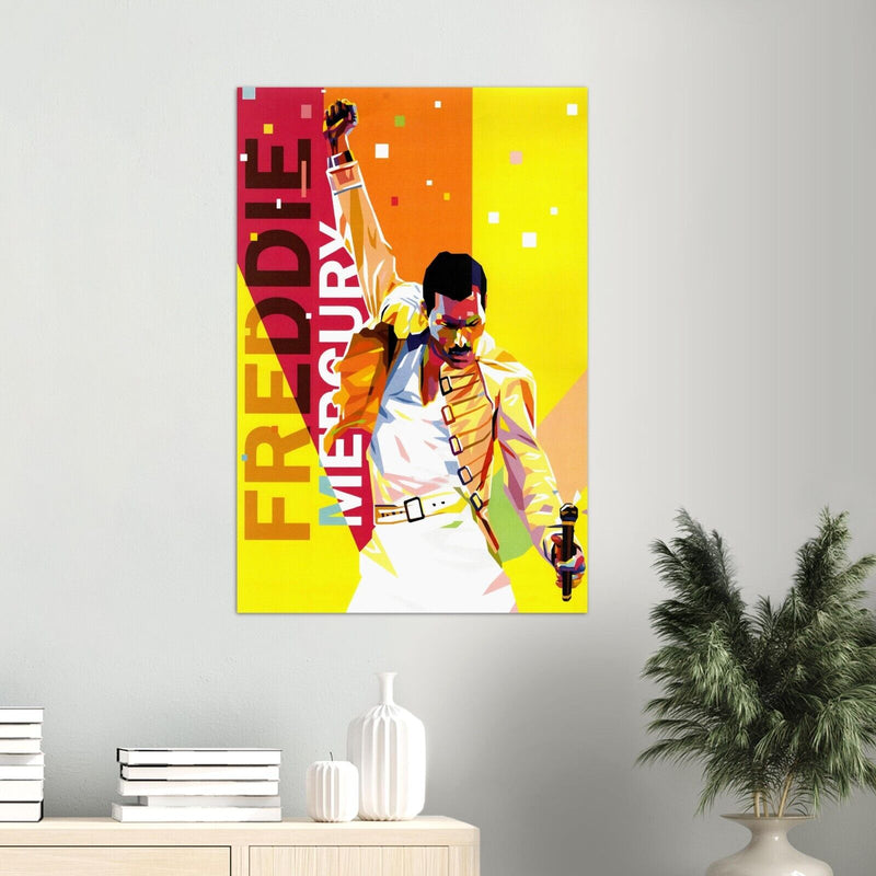 Freddie Mercury - Queen Band Poster - Music Print, Rock Wall Art