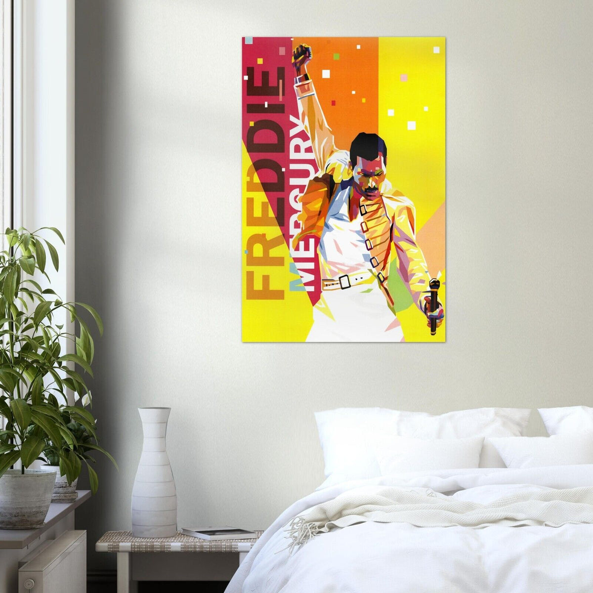 Freddie Mercury - Queen Band Poster - Music Print, Rock Wall Art