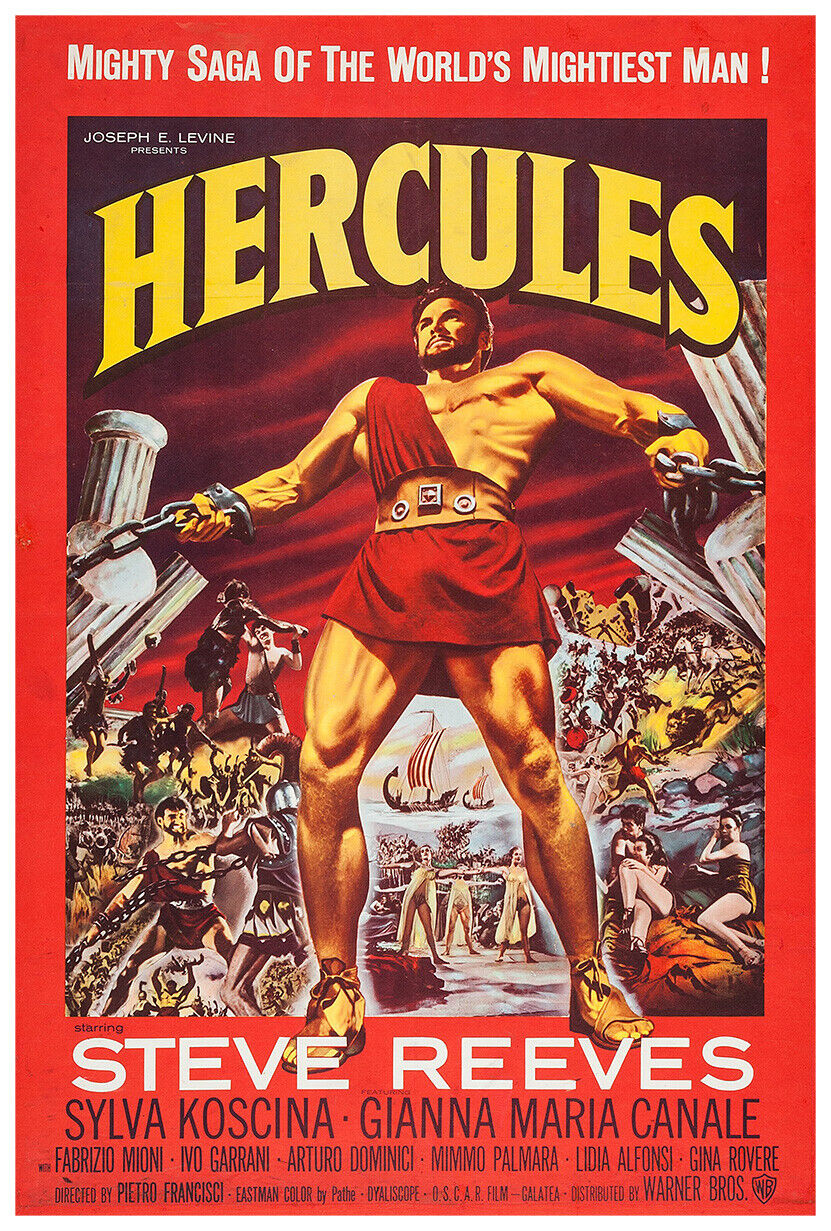 Hercules - Steve Reeves - Movie Poster - 1958 - US Version