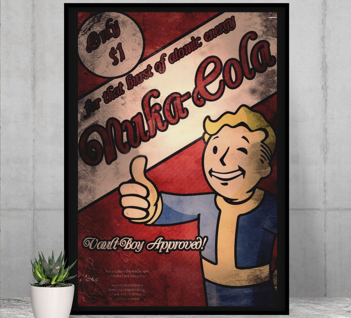 Fallout Poster Vault Boy Nuka Cola Video Game Poster Gaming Fallout