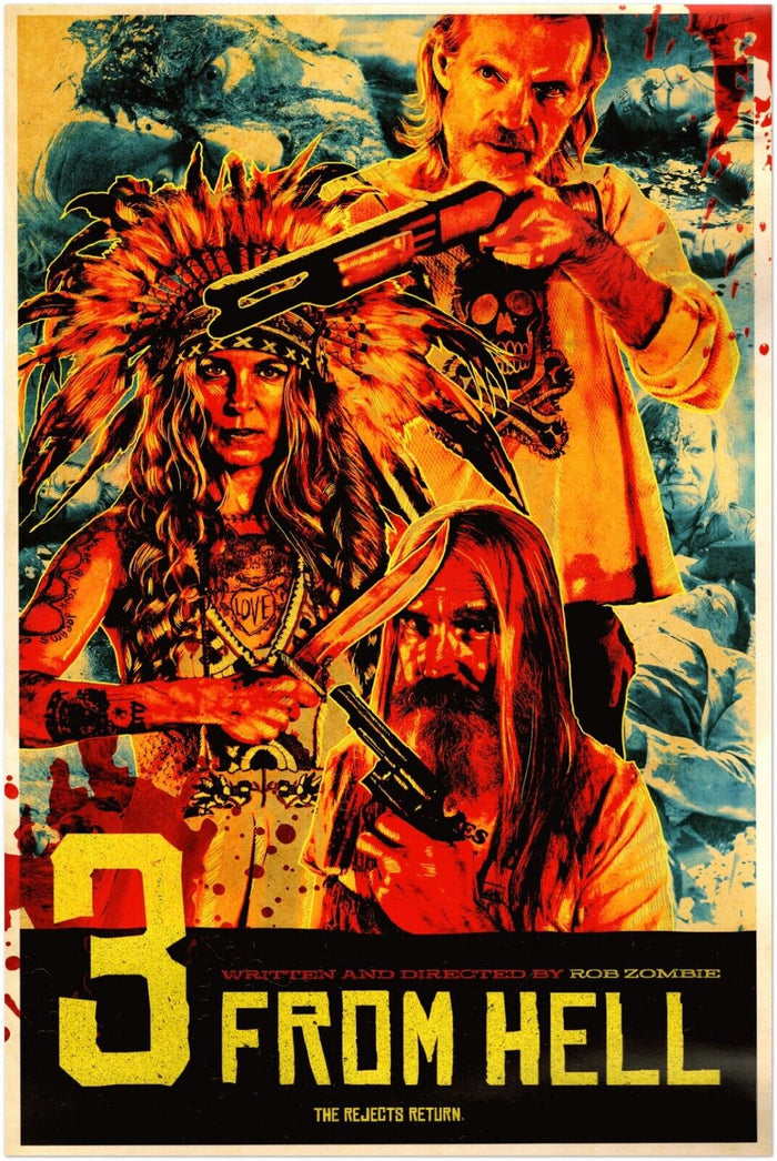 3 from Hell - Rob Zombie - Vintage Horror Movie Poster