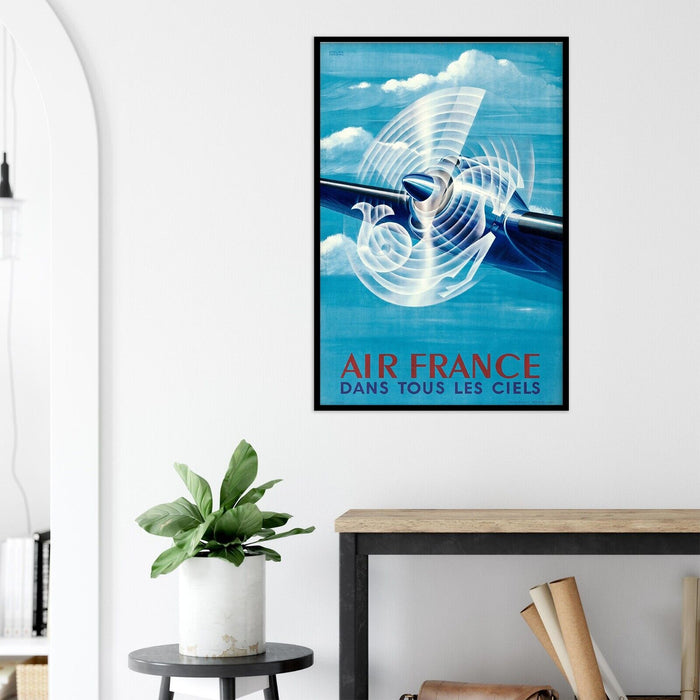 Air France - In All Skies - Vintage Airline Travel Poster