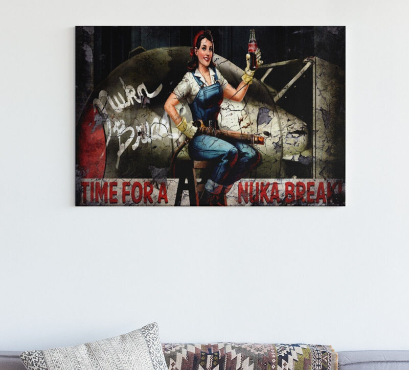 Fallout Poster Nuka Cola Nuka Break Pin Up Video Game Poster Gaming