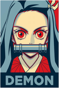Demon Slayer Nezuko Kamado Anime Poster Wall Manga Print