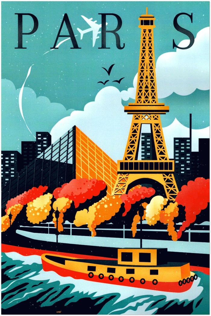 Paris - France - Vintage Travel Poster