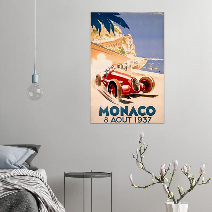 Monaco Grand Prix 1937 - Vintage Auto Racing Poster