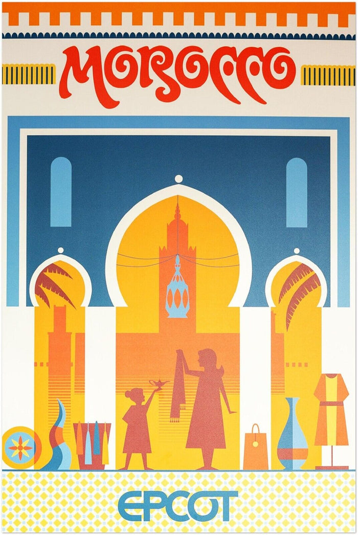 Disney Epcot Center Attraction Poster - Morocco - Disney World D23